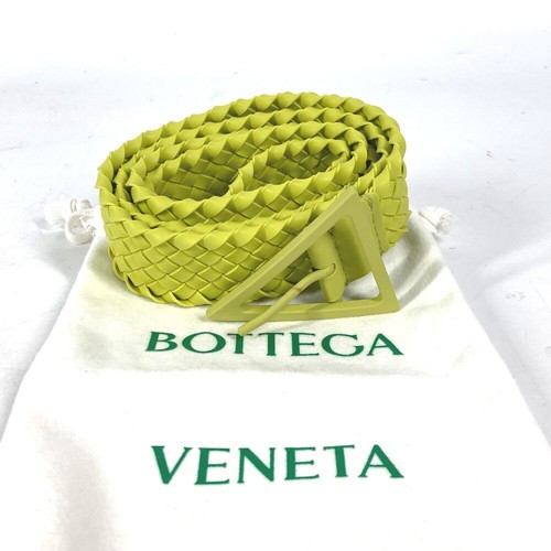 BOTTEGA VENETA 691232 Triangle Intrecciato belt rubber Kiwi Light GreenBased - Picture 13 of 18