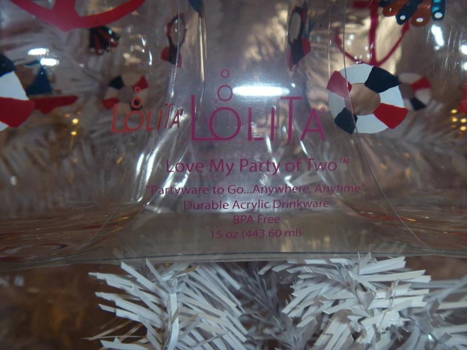 洛丽塔亚克力饮料器“Love My Party of Two”+6氯丁橡胶饮料杯冷却器 — 第 4/4 张图片