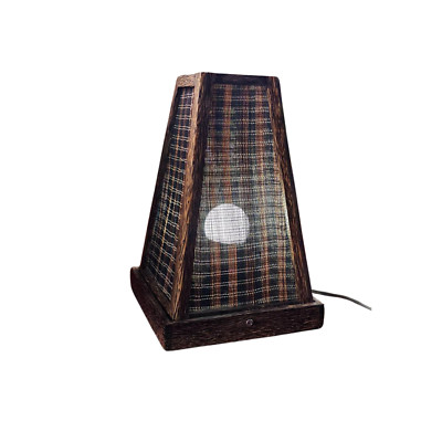 Handwoven Sugar Palm Table Lamp   Eco-Friendly Boho Light   Artisan Made in Thai