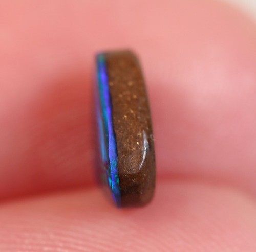 1.1ct Natural Australian Boulder Opal, 5.6 x 8.3mm Loose Opal Gemstone - Picture 6 of 7