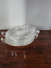Vintage Tidbit Clear Glass Dish Small Glasswear 5 inches Set Of 10 Trays