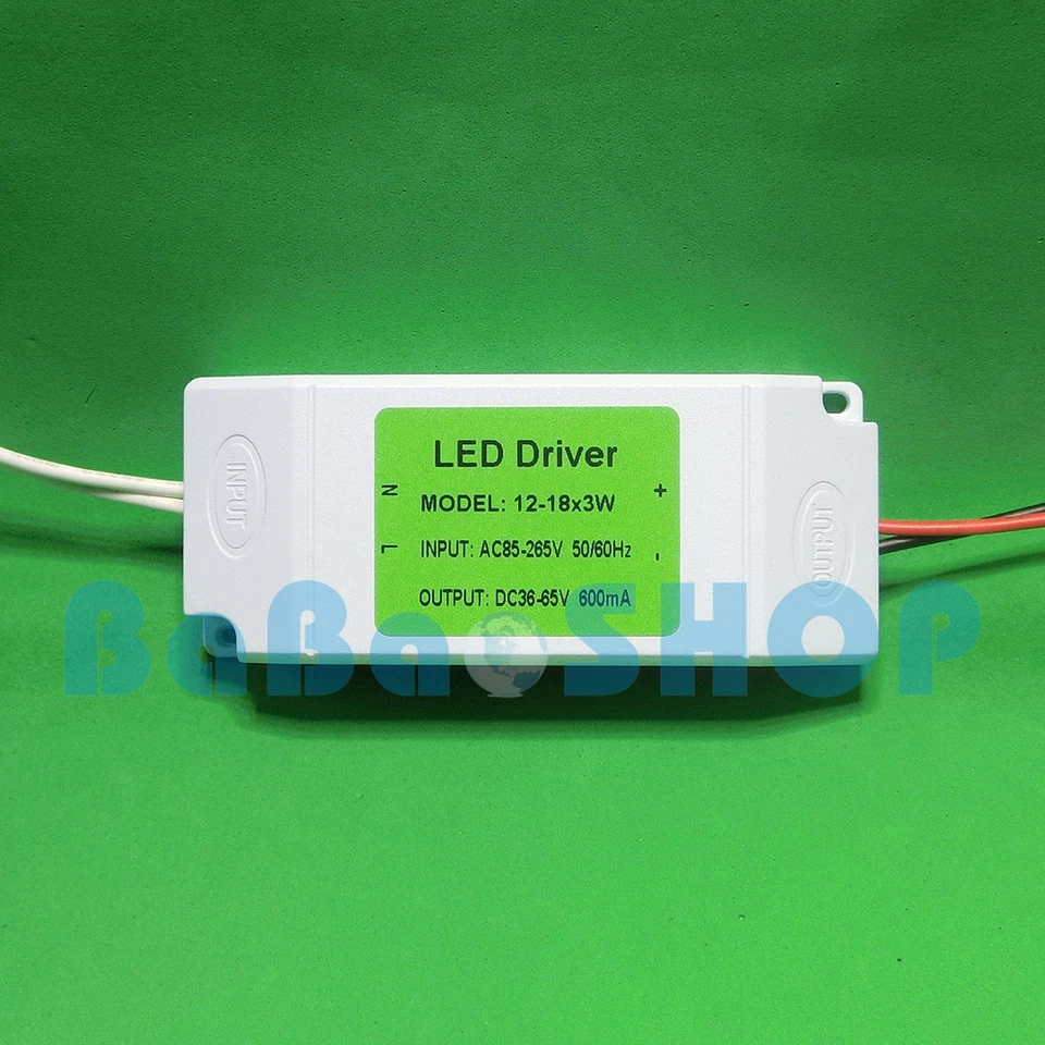 1~50pcs AC LED Driver +Shell 12~18x3W 600mA Power Supply Lamp Light Bulb 36W 54W - Image 3 of 4