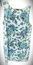 Blue Flowered Sleeveless Dress