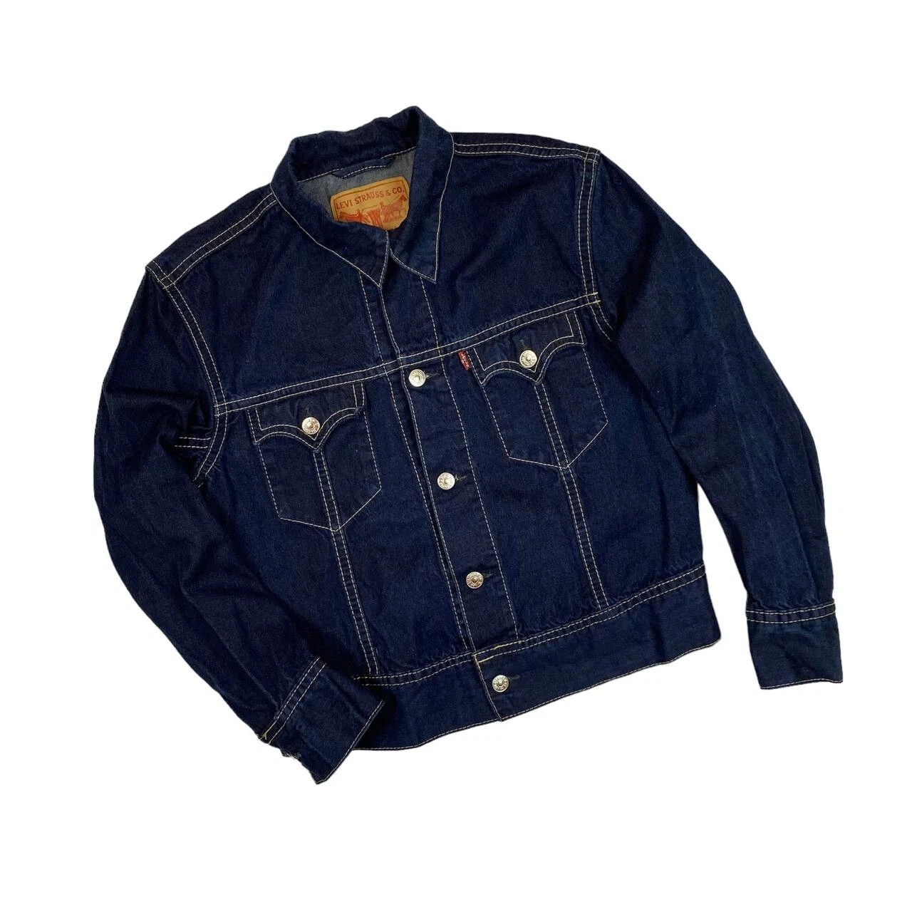 Levi Strauss Men's Jeans Jacket Dark Blue Size XL