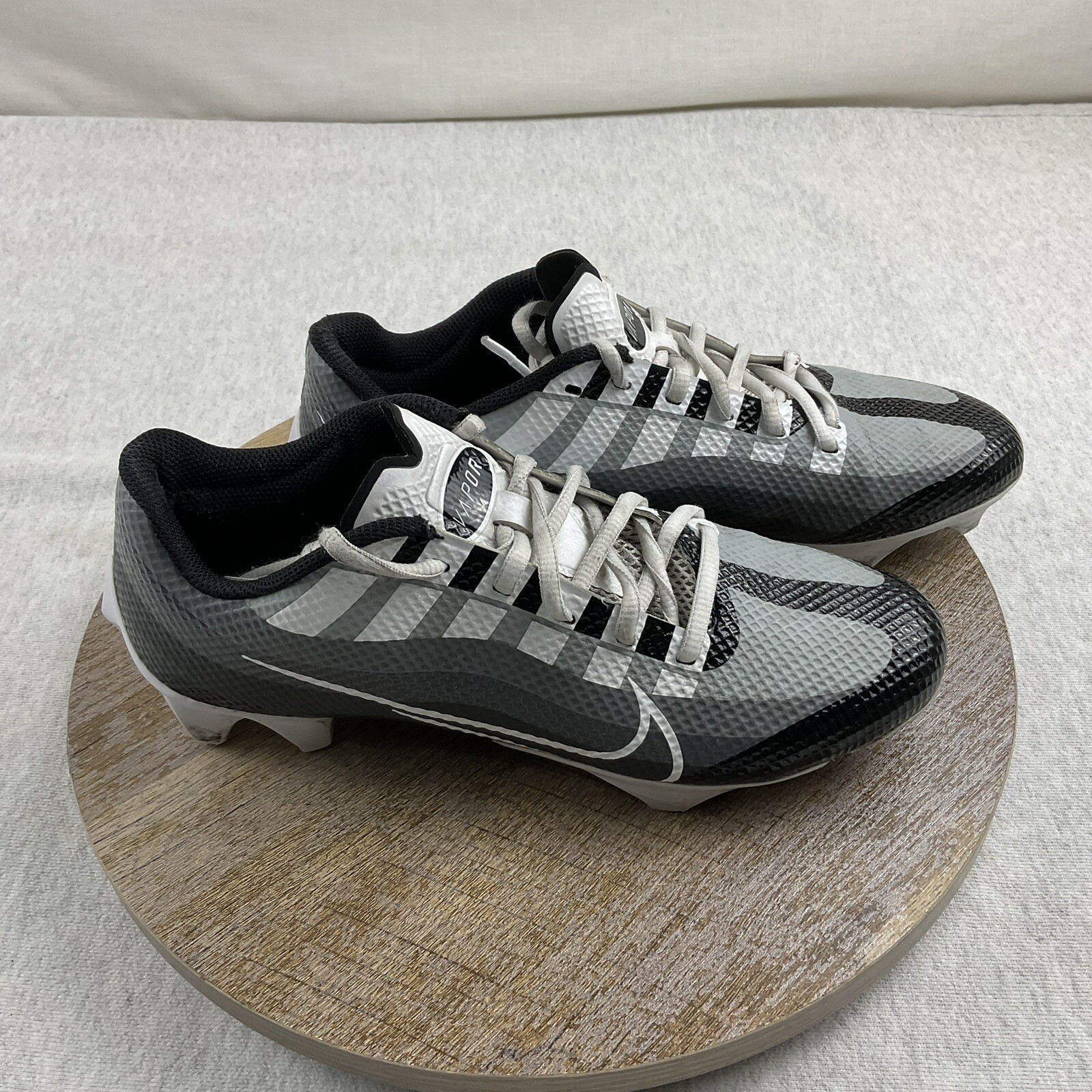 Nike Vapor Edge Pro 360 DQ5110-001 Youth Boy’s Football Cleats Size:7 Black Gray