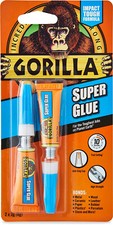Image of Gorilla Super Glue 2 x 3g Tubes With Anti-Clog Cap