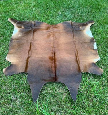GENIUNE Brindle Cowhide Rug Leather Cowskin Area Rug Hair On Leather 26sqft