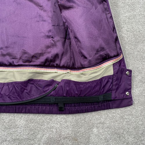 Burton Faux Fur Full Zip Hooded DryRide Snowboard Jacket Women's Size XL Purple - Picture 17 of 18