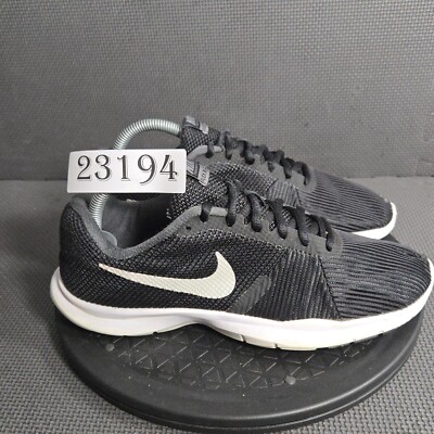 Nike Flex Bijoux Shoes Womens Sz 9.5 Black White Athletic Trainers Sneakers