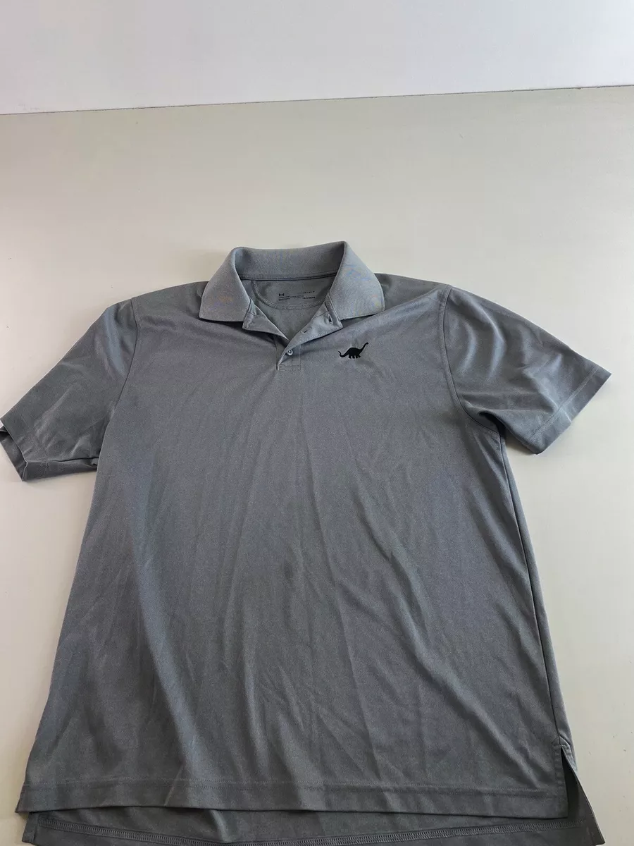 Under Armour Gray Embroidered Dinosaur POLO SHIRT Large L eBay