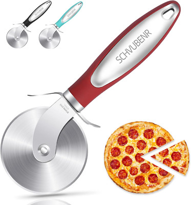 Premium Pizza Cutter Wheel Stainless Steel Sharp Easy Clean Large Small Pizza