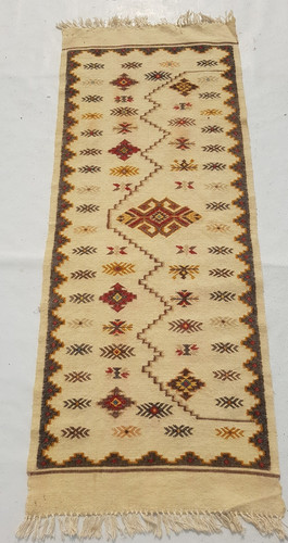 Vintage Traditional Handcrafted Moroccan Azilal Rug for Home Décor 142x56 cm
