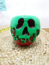 Poison Apple Candle Skull Face Green And Red