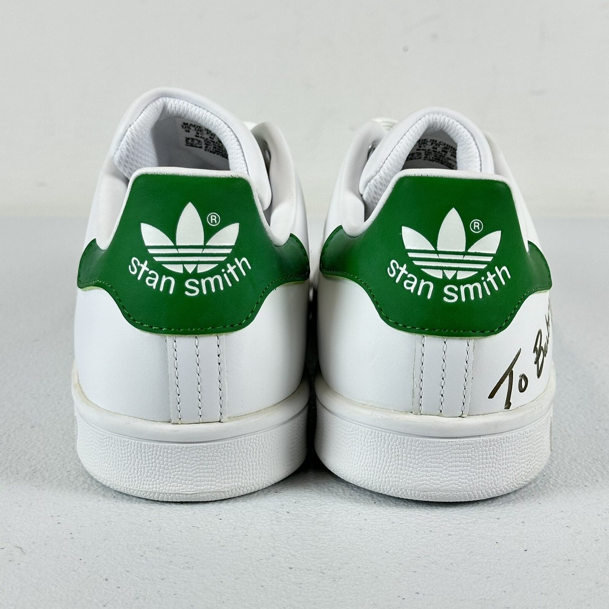 NWT autographed, authentic Adidas Stan Smith White and Green Shoes Men’s size 8 Adidas Stan Smith Signed Autograph Sneakers Shoes Leather  main image 2
