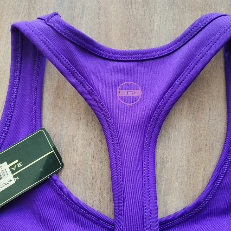 Camiseta sin mangas Ralph Lauren Active para mujer XL espalda de corredor atlética para correr púrpura Foto 3 de 4