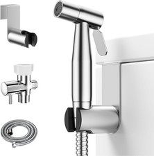 Toilet Shattaf Adapter Hose Bidet Spray Stainless Steel Handheld Shower Head NEW