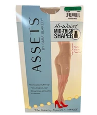 ASSETS by Sara Blakely SPANX High Waist Mid Thigh Shaper Nude Size 3 155-180 LBS