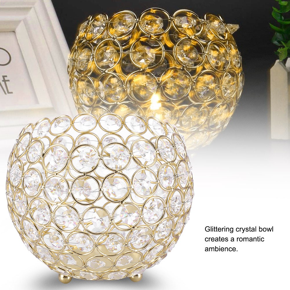 ˜Crystal Tea Candle Holder 4-7 Inch Diameter (diameter 15cm)