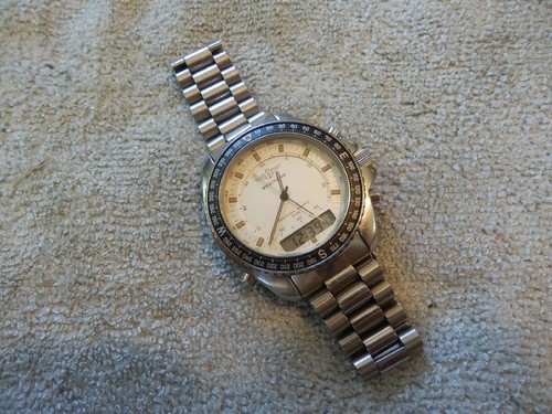 Breitling Quartz Navitimer 3100 Silver Dial  Ana/Digi Watch