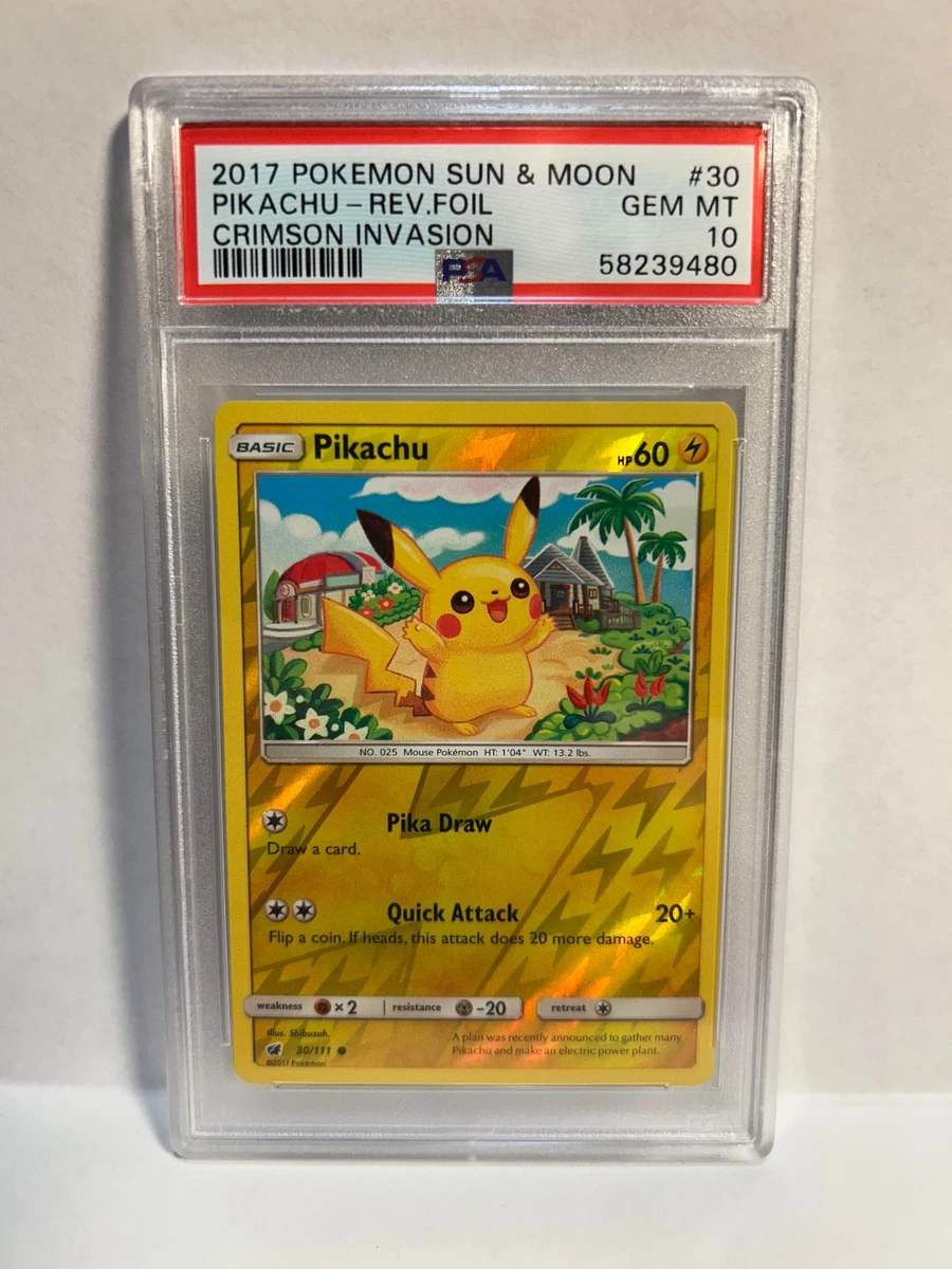 25+ Pikachu Pokémon TCG Sun & Moon Grade 10 Individual Trading