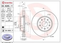 2X Brembo Bremsscheibe 09.N235.21 FüR Dodge Jeep
