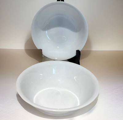 2 Corelle Corning Ware Winter Frost White Cereal Soup Bowls 6.25''  USA