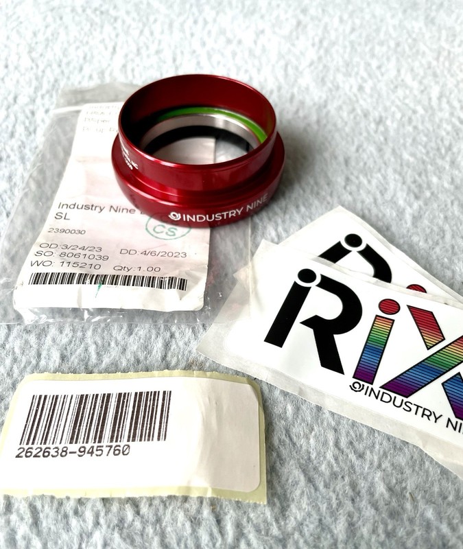 Industry Nine Irix EC49 1.5 Headset Complete Lower Assembly Red Hope Chris king