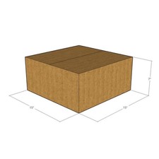 100 15x15x7 Kraft Brown Corrugated Shipping Boxes 32 ECT Single-Wall New