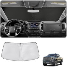 Foldable Windshield Sun Shade, UV Protector for Car For GMC Sierra 2019-2024
