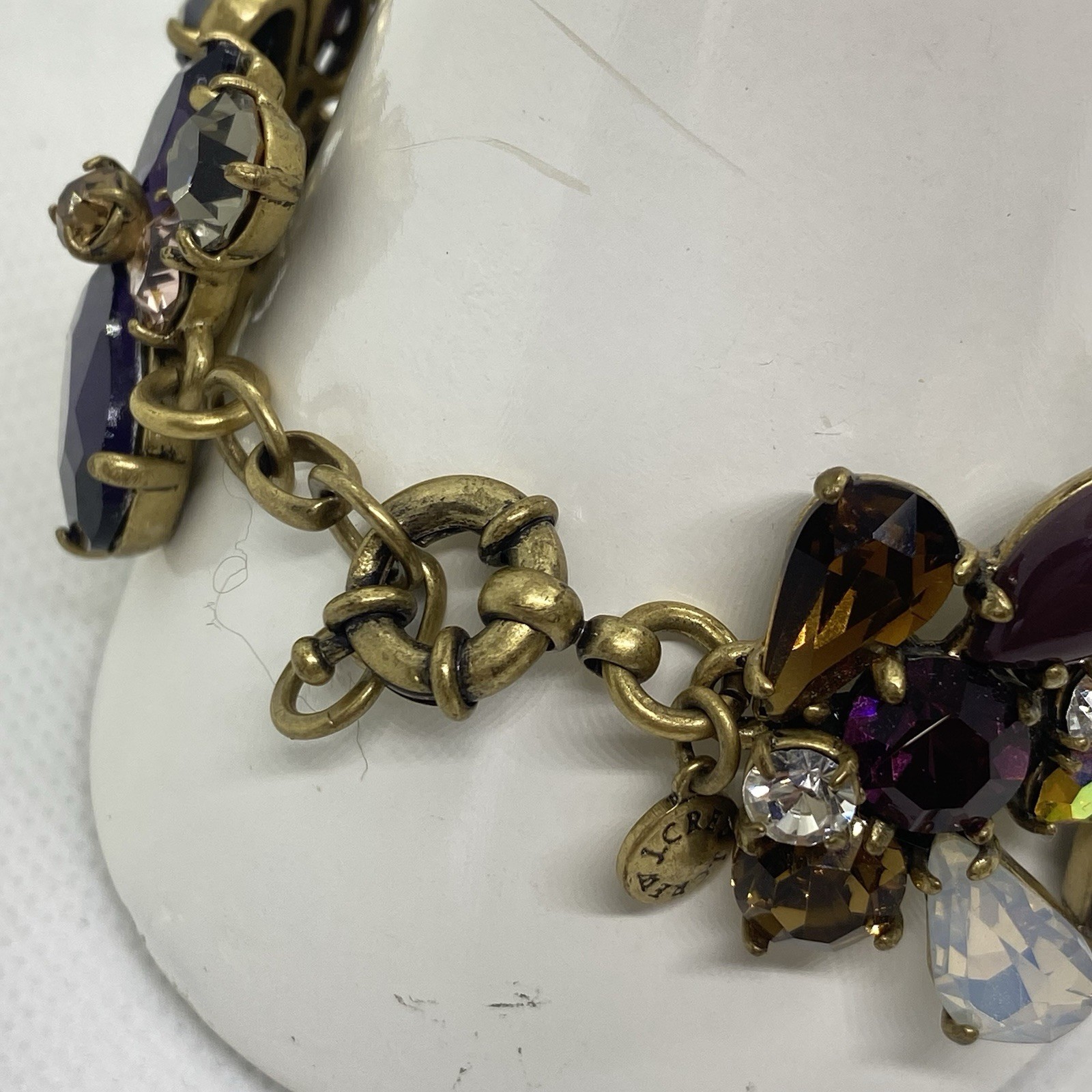 J Crew Statement Bracelet Various Multi-colored F… - image 2