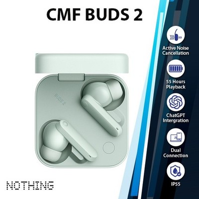 NOTHING CMF Buds 2 Earbuds (GREEN/Wireless/Active Noise Cancellation/Bluetooth)
