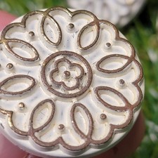 6 Unidades Vintage: Tiradores De Porcelana Azul Floral Para Cajones Y Armarios