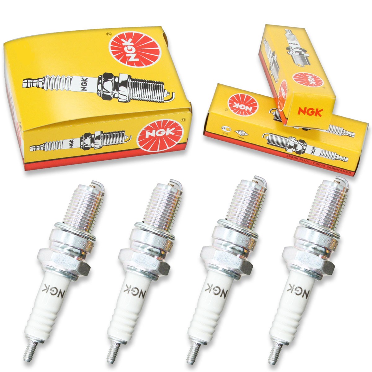 4pcs 1993 KTM 600 EXC NGK Standard Spark Plugs 600cc 36ci LC4 Kit Set Engine sd