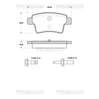 Triscan BremsbeläGe Bremsbelegsatz Hinten FüR CitroëN C4 Picasso I