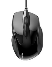 TECKNET USB Wired Mouse, 6-Button Corded Computer Mouse with 4 Black