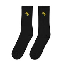 Embroidered Daffodils Socks: Floral Design, Made in USA