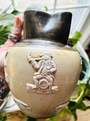 Vintage Denby Derby Stoneware Pottery Jug Hunt Scene Made in England 