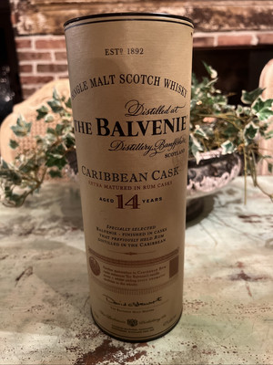 The Balvenie 14 Years Single Malt Scotch Whisky Caribbean Cask Empty Tube