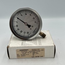 Ashcroft Duralife Vacuum Pressure Gauge 3.5 Dial -30 Inhg To 15 Psi 14 Npt Ashcroft Duralife Vacuum Pressure Gauge 3.5 Dial -30 Inhg To 15 Psi 14 Npt