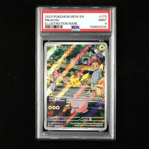 PSA 9 MINT 2023 Pokemon ENG Pikachu G MEW 173/165 Illustration Rare