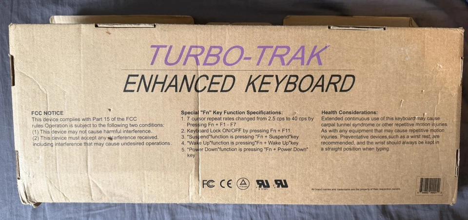 Turbo-Trak Turbo-Plus KB-9001R3+ Enhanced Keyboard (AT/DIN) Tested - Image 2 of 4
