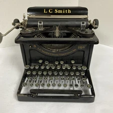 L C Smith & Corona Typewriter No. 8 10” Vintage