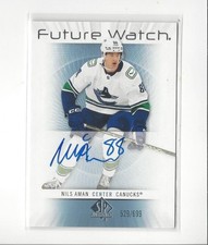2022-23 SP Authentic '12-13 Retro Nils Aman RC AUTOGRAPH Canucks /699 