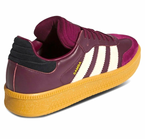 adidas Samba XLG Men’s Low Top Leather Sneaker Maroon/Wonder Beige Gum JQ2388