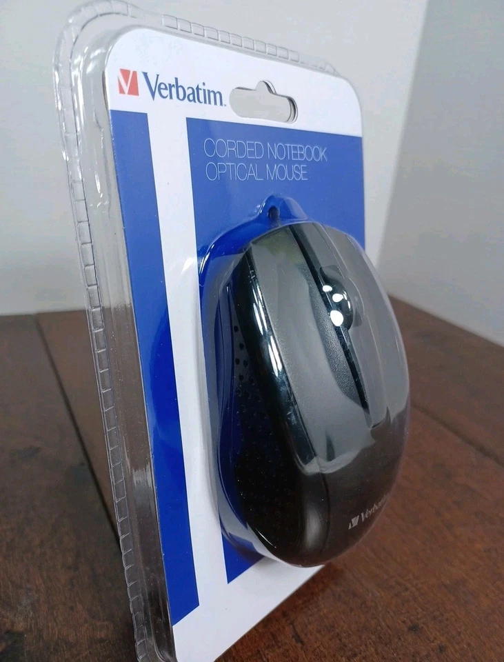Verbatim USB Corded Optical Mouse Wired Noiseless Click Black - FREE SHIP - Image 2 of 4