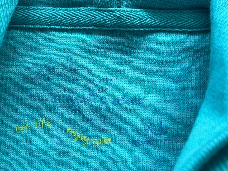 Sudadera con capucha Fresh Produce para mujer XL azul cremallera completa estampado cachemir Foto 2 de 4