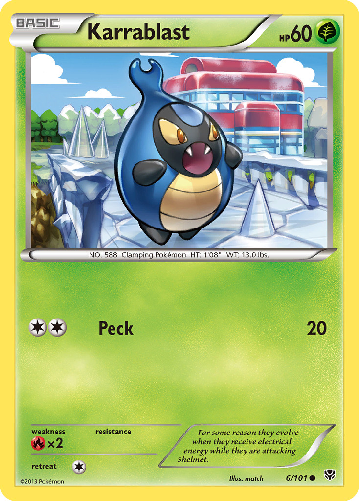 Karrablast 6/101 C Plasma Blast Pokemon NM/M
