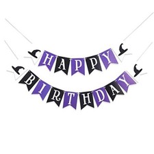 Halloween Birthday Banner,Halloween Birthday Party Decoration