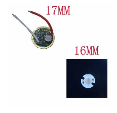 10W 1000Lumen 6500K 4000K White LED Bulb 16mm PCB+ Single Mode Flashlight Driver