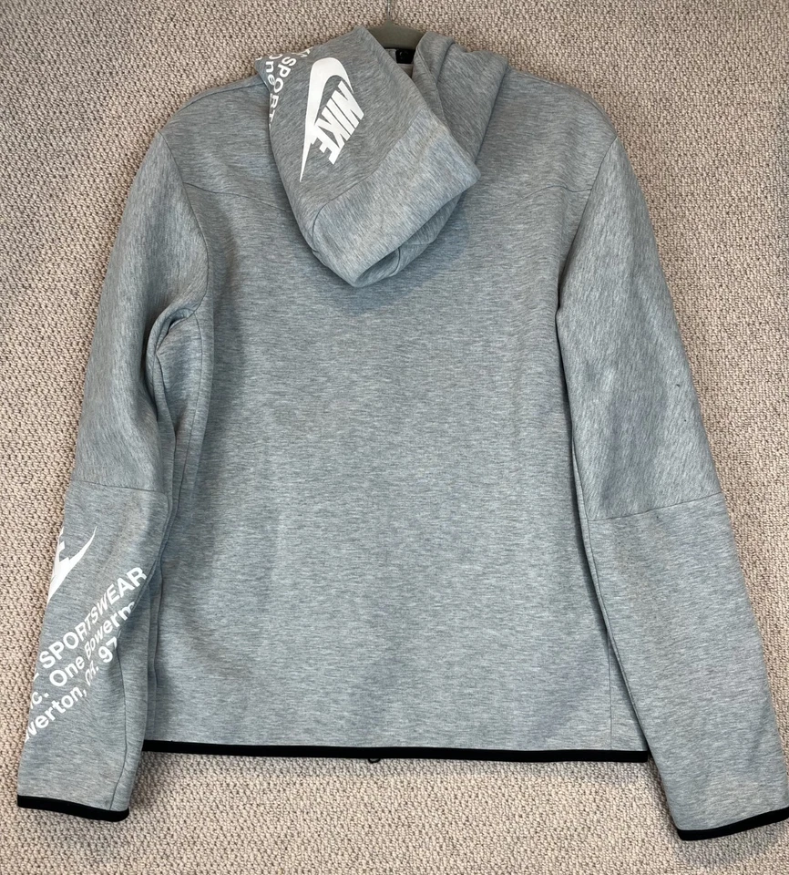 Nike Tech Fleece GX Full Zip Windrunner Hoodie Jacket Grey Medium DM6474-063, photo 2 of 5